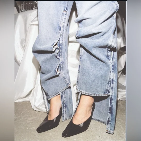 GLENN MARTENS H&M WIDE SIDE-SLIT JEANS - Picture 2 of 4